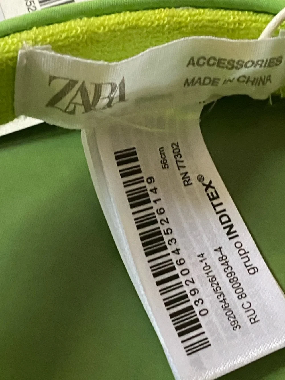 Zara Neon Green Kids Visor